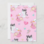 Invitation *~* Baby Girl SPRINKLE Twins Stork (Dos)