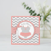 Invitation Baby Girl Tutu Chevron Baby shower d'impression (Debout devant)