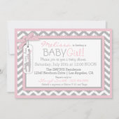Invitation Baby Girl Tutu Chevron Giraffe Baby shower (Dos)