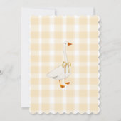 Invitation baby gosling yellow- neutral gender (Dos)
