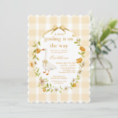Invitation baby gosling yellow- neutral gender (Debout devant)