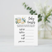 Invitation Baby Guesses Predictions Baby Is Brewing card (Debout devant)
