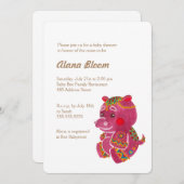 Invitation Baby Hippo (Devant / Derrière)