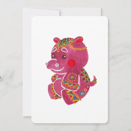 Invitation Baby Hippo (Dos)