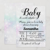 Invitation Baby, il fait froid dehors (Devant / Derrière)