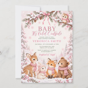 Invitation Baby, il fait froid dehors Baby Shower hivernal en