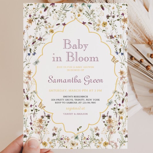 Invitation Baby in Bloom Baby Shower
