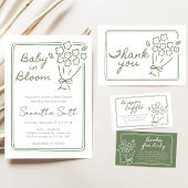 Invitation Baby In Bloom Baby Shower