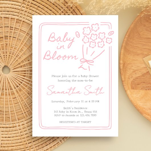 Invitation Baby In Bloom Baby Shower