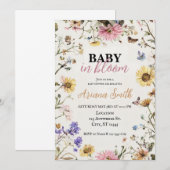 Invitation Baby in Bloom Baby Shower (Devant / Derrière)