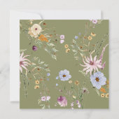 Invitation Baby in Bloom Baby shower Fleur sauvage (Dos)