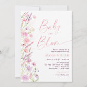 Invitation Baby in Bloom Baby shower Fleur sauvage (Devant)