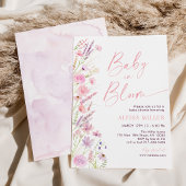 Invitation Baby in Bloom Baby shower Fleur sauvage