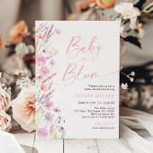 Invitation Baby in Bloom Baby shower Fleur sauvage