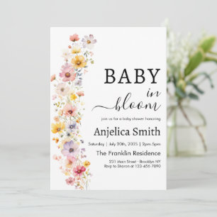 Invitation Baby In Bloom Baby shower fleuri d'été du printemp