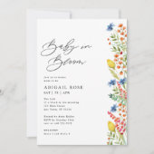 Invitation Baby in Bloom Baby shower frontière Fleur sauvage (Devant)