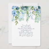 Invitation Baby in Bloom baby shower garçon (Dos)