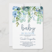 Invitation Baby in Bloom baby shower garçon (Devant)