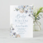 Invitation Baby in Bloom Baby shower garçon (Debout devant)