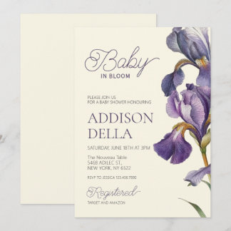 Invitation Baby In Bloom Baby shower Printemps été fleuri