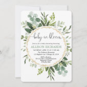 Invitation Baby in Bloom baby shower vert neutre pour les fem (Devant)