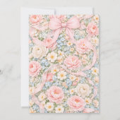 Invitation Baby in Bloom Blush Pink Bow Baby Shower (Dos)