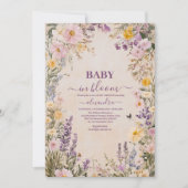 Invitation Baby In Bloom Blush Spring Floral Baby Shower (Devant)