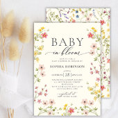 Invitation Baby in Bloom Boho Baby shower Fleur sauvage