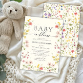 Invitation Baby in Bloom Boho Baby shower Fleur sauvage