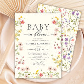 Invitation Baby in Bloom Boho Baby shower Fleur sauvage