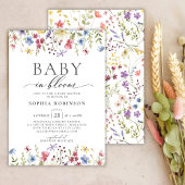 Invitation Baby in Bloom Boho Baby shower Fleur sauvage