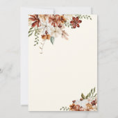 Invitation Baby in Bloom Boho Fleur sauvage Baby shower rusti (Dos)