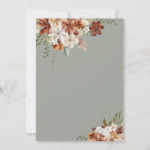 Invitation Baby in Bloom Boho Fleur sauvage Baby shower vert (Dos)