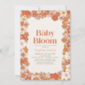 Invitation Baby in Bloom Boho Floral Détails Baby shower (Devant)