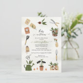 Invitation Baby in Bloom Boho Garden Baby shower (Debout devant)