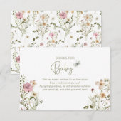 Invitation Baby in Bloom Book Request Girl Baby shower D (Devant / Derrière)