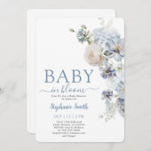 Invitation Baby in Bloom Boy Baby shower (Devant / Derrière)