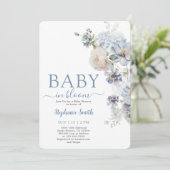 Invitation Baby in Bloom Boy Baby shower (Debout devant)