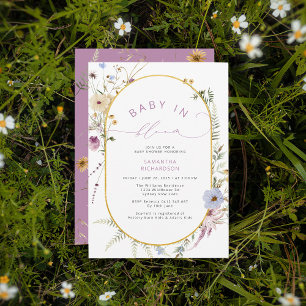 Invitation Baby in Bloom Chic Baby shower Fleur sauvage