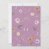 Invitation Baby in Bloom Chic Baby shower Fleur sauvage (Dos)