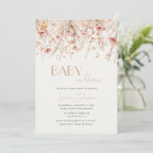 Invitation Baby in Bloom Coquelicots d'Automne Baby Shower (Debout devant)