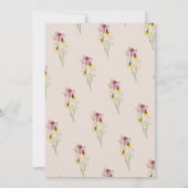Invitation Baby in Bloom Country Baby shower Fleur sauvage (Dos)