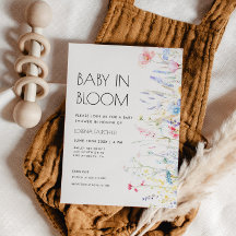 Baby in Bloom Elégant Baby shower Fleur sauvage