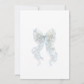 Invitation Baby in Bloom Elegant Blue Bow Baby Shower (Dos)