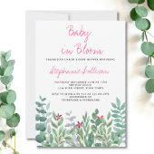 Invitation Baby in Bloom Eucalyptus Baby shower vert
