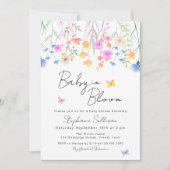 Invitation Baby In Bloom Fête de Naissance Florale (Devant)