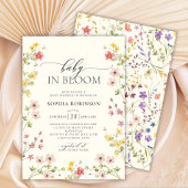 Invitation Baby in Bloom Fleur sauvage Baby shower Boho