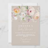 Invitation Baby in Bloom Fleur sauvage Baby shower Boho (Devant)
