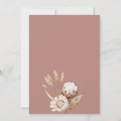 Invitation Baby In Bloom Fleur sauvage Baby shower Boho (Dos)