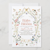 Invitation Baby in Bloom Fleur sauvage Baby shower fille (Devant)